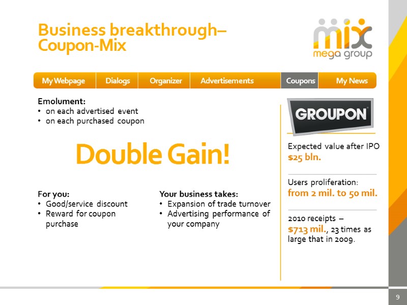 9 Business breakthrough– Coupon-Mix My Webpage        